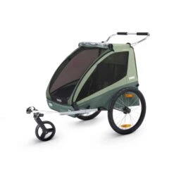 Thule Coaster XT Fietskar 2-Kinderen - Basil Groen